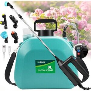 Battery Powered Sprayer 2 Gallon, 2025 Upgrade Electric Sprayer w Adj Speed